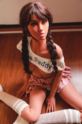 153cm TPE CosDoll Love Doll with Wheat Skin and Double Ponytail